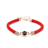 Photo Projection Braided Rope Bracelet Couples Jewelry Gift