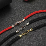 Photo Projection Braided Rope Bracelet Couples Jewelry Gift