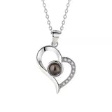 Heart Shaped Couple Pendant Choker Jewelry