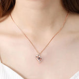 Heart Shaped Couple Pendant Choker Jewelry