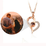 Photo Projection Necklace for Mom Personalized Picture Name Memory Jewelry