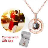 Photo Projection Necklace for Women Mom Girlfriend Mothers Birthday