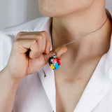 Heart Pendant Necklace Valentine Gift Photo Puzzle