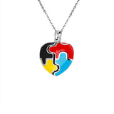 Heart Pendant Necklace Valentine Gift Photo Puzzle