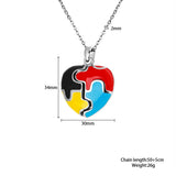 Heart Pendant Necklace Valentine Gift Photo Puzzle