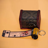 Custom Photo & Song Title Keychain - Personalized Texts on Reel Album Gift