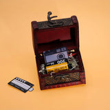 Custom Photo & Song Title Keychain - Personalized Texts on Reel Album Gift