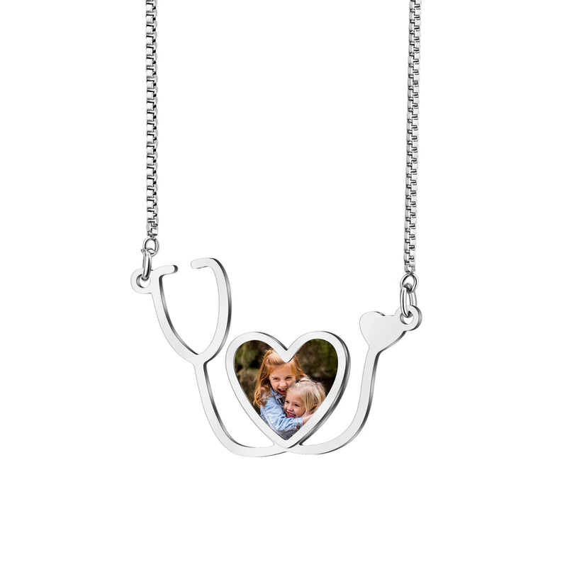 Stethoscope Necklace Stainless Steel Female Jewelry Gift