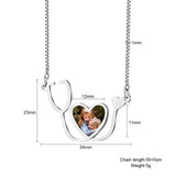 Stethoscope Necklace Stainless Steel Female Jewelry Gift