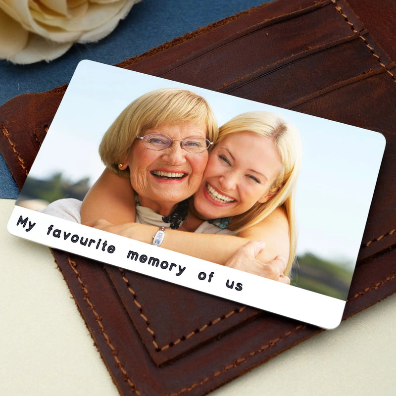 Engraved Photo Wallet Insert Card for Husband