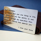 Engraved Photo Wallet Insert Card for Husband