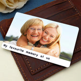 Engraved Photo Wallet Insert Card for Husband