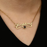 Name Projection Necklace Personalized Stainless Steel Letter Pendant