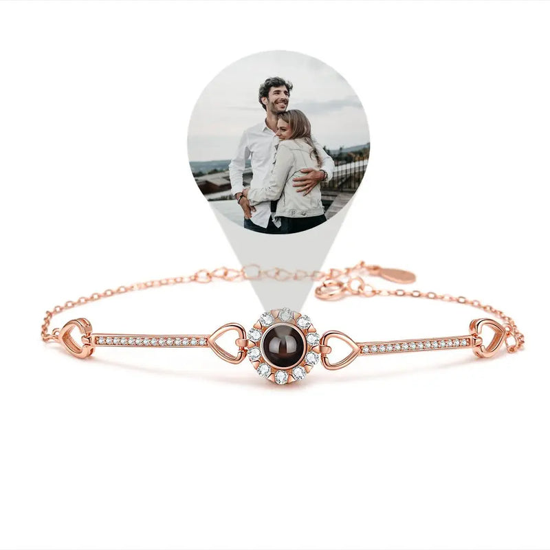 Personalized Photo Bracelet for Women 925 Sterling Silver
