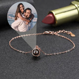 S925 Silver Personalized Projection Photo Bracelet for Women