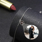 S925 Silver Personalized Projection Photo Bracelet for Women