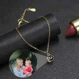S925 Silver Personalized Projection Photo Bracelet for Women