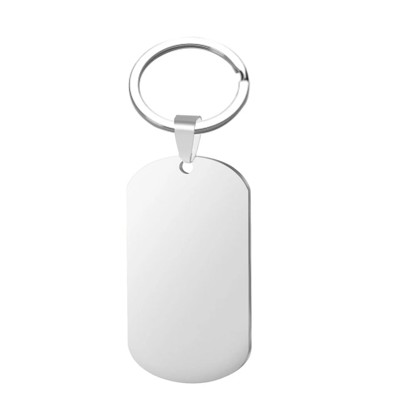 Custom Photo KeyRing Personalized Picture Name Date Keychain Square Heart