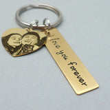 Custom Photo Key Chain Couple Anniversary Gift
