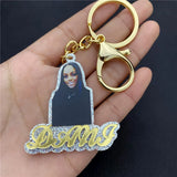 Kids Acrylic Name Keychain Personalized Memory Jewelry