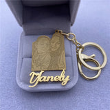 Personalized Name Keychain Stainless Steel Bridesmaid Gift