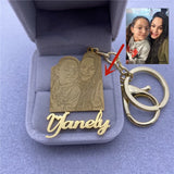 Personalized Name Keychain Stainless Steel Bridesmaid Gift