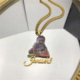 Personalized Name Pendent Necklace with Photo - Family Jewelry