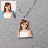 Personalized Picture Necklace, Engraved Photo Jewelry, Family Keepsake