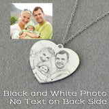 Personalized Picture Necklace, Engraved Photo Jewelry, Family Keepsake