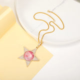 Zircon Star Necklace Personalized Name Pendant Jewelry Gift