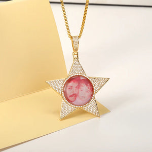 Zircon Star Necklace Personalized Name Pendant Jewelry Gift