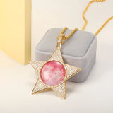 Zircon Star Necklace Personalized Name Pendant Jewelry Gift