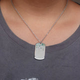 Heart Pendant Dog Photo Pet Tag Punk Rock Family Jewelry