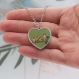 Heart Pendant Dog Photo Pet Tag Punk Rock Family Jewelry