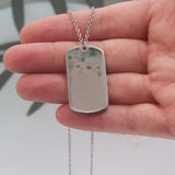 Heart Pendant Dog Photo Pet Tag Punk Rock Family Jewelry