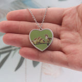 Heart Pendant Dog Photo Pet Tag Punk Rock Family Jewelry