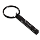 Personalized 4-Side Bar Post Keychain for Boyfriend