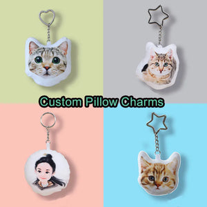 Cartoon Cat Photo Car Keychain Personalized Keychains for Women Girl Baby Gift