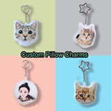 Cartoon Cat Photo Car Keychain Personalized Keychains for Women Girl Baby Gift