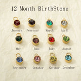 Personalized Birthstone Name Necklace for Women with Double Pendants