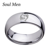 Pisces 8mm Tungsten Ring for Men Boy Constellation Anniversary Engrave
