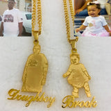 Personalized Photo Stainless Steel Necklace with Engraving