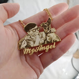 Family Nameplate Necklace for Kids