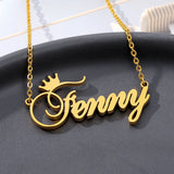 Princess Crown Name Necklace Personalized Choker Necklace
