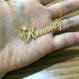 Princess Crown Name Necklace Personalized Choker Necklace