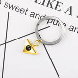 Personalized Projection Triangle Keychain - 925 Silver