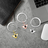 Personalized Projection Triangle Keychain - 925 Silver