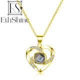 Personalized Heart Pendant Picture Necklace - Bridesmaid Gift