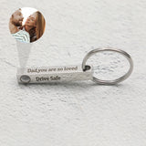 Custom Bar Necklace with Projection Photo Personalized Text Memorial Gift
