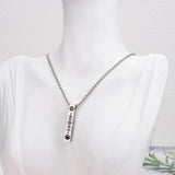 Custom Bar Necklace with Projection Photo Personalized Text Memorial Gift